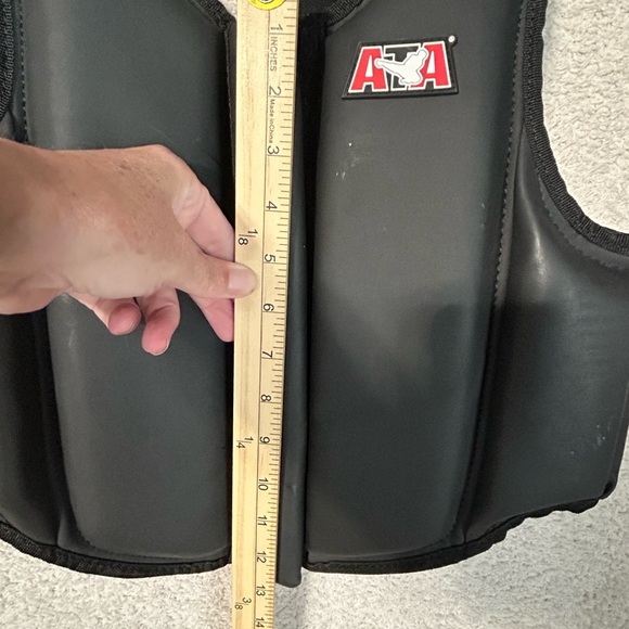 ATA Children’s L Padded Vest Taekwondo Martial Arts Black Sparring Chest Protect - Picture 12 of 13